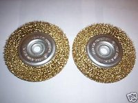 2pcs 4-1/2 CRIMPED STEEL WIRE WHEELS FOR ANGLE GRINDER